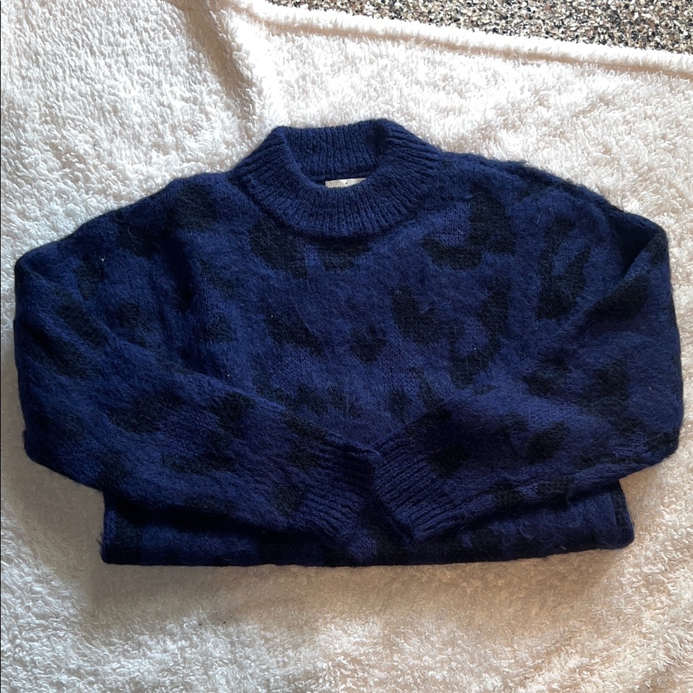 Kate Spade wool & alpaca blend leopard sweater M